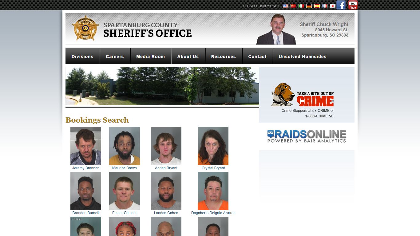 Bookings Search : Spartanburg Sheriff