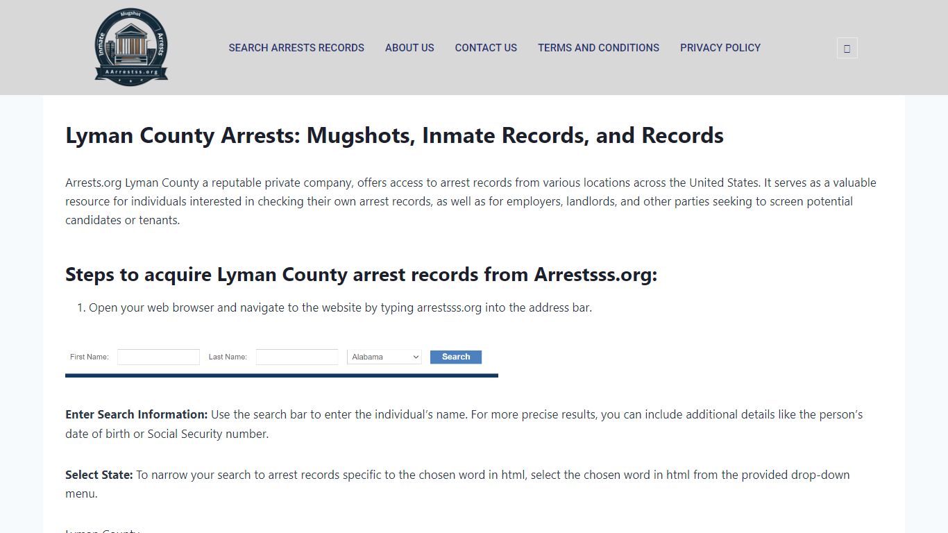 Lyman County Arrests: Mugshots, Inmate Records, and Records